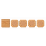 4 sous-verres avec jeux de société intégrés Cork Game couleur bois neuvième vue