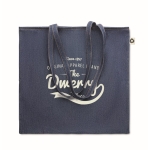 Sac en coton personnalisé écologique 250 g/m2 Denim Cotton couleur bleu vue principale