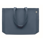 Sac en toile personnalisable recyclé 280 g/m2 Nature Colors couleur bleu deuxième vue