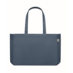 Sac en toile personnalisable recyclé 280 g/m2 Nature Colors couleur bleu troisième vue