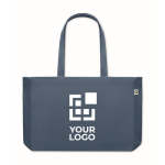 Sac en toile personnalisable recyclé 280 g/m2 Nature Colors vue avec zone d'impression