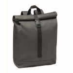 Sac à dos en polyester avec fermeture Roll Top RPET couleur noir