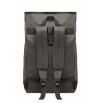 Sac à dos en polyester avec fermeture Roll Top RPET couleur noir sixième vue