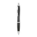 Stylo personnalisé avec bouton poussoir recyclé Encre Bleue Color RPET couleur noir