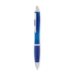 Stylo personnalisé avec bouton poussoir recyclé Encre Bleue Color RPET couleur bleu