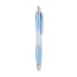 Stylo personnalisé avec bouton poussoir recyclé Encre Bleue Color RPET couleur bleu ciel