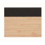 Post-it personnalisés dans un bloc en bambou avec marqueurs Bamboo couleur noir troisième vue