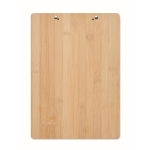Porte-bloc en bambou avec clip en métal personnalisé A4 Admin couleur bois deuxième vue