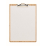 Porte-bloc en bambou avec clip en métal personnalisé A4 Admin couleur bois troisième vue