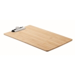 Porte-bloc en bambou avec clip en métal personnalisé A4 Admin couleur bois quatrième vue