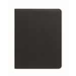 Conférencier avec bloc-notes et compartiments A4 Simple RPET couleur noir troisième vue