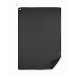 Serviette de golf avec crochet en polyester 40x60cm Golf Competition couleur noir