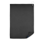 Serviette de golf avec crochet en polyester 40x60cm Golf Competition couleur noir