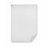 Serviette de golf avec crochet en polyester 40x60cm Golf Competition couleur blanc