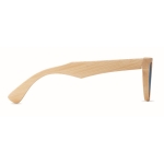Lunettes de soleil en bambou avec étui et protection UV Bamboo Wanaka couleur bois quatrième vue