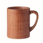 Tasse gravée pour entreprise en bois de chêne de 280 ml Oak Wood couleur bois