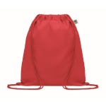 Sac à dos à cordons en coton biologique 140 g/m2 Pigment Natural couleur rouge