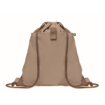 Sac à dos à cordons en coton recyclé 220 g/m2 Cotton Eco couleur sable