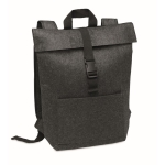 Sac à dos sophistiqué pour ordinateur en feutre RPET EasyCarry couleur gris foncé