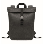 Sac à dos sophistiqué pour ordinateur en feutre RPET EasyCarry couleur gris foncé deuxième vue