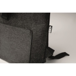 Sac à dos sophistiqué pour ordinateur en feutre RPET EasyCarry couleur gris foncé sixième vue photographique