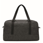 Sac de sport ou de voyage en feutre avec bandoulière réglable RPET couleur gris foncé troisième vue