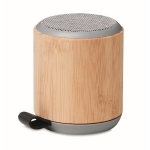 Enceinte publicitaire avec boîtier et poignée en bambou Icelande couleur bois