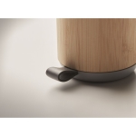 Enceinte publicitaire avec boîtier et poignée en bambou Icelande couleur bois troisième vue photographique