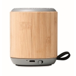 Enceinte publicitaire avec boîtier et poignée en bambou Icelande couleur bois quatrième vue