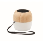 Enceinte en bambou avec lumière d'ambiance et sangle de transport Pure couleur bois