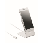 Chargeur sans fil magnétique en aluminium avec support Alu Stand couleur argenté mat deuxième vue