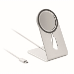 Chargeur sans fil magnétique en aluminium avec support Alu Stand couleur argenté mat