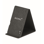 Support de téléphone marbré pour chargement sans fil Triangle RPET couleur gris foncé deuxième vue principale