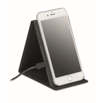 Support de téléphone marbré pour chargement sans fil Triangle RPET couleur gris foncé