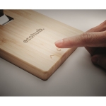 Lampe de table pliable avec LED et chargeur en bambou Wireless couleur bois vue principale