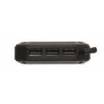 Batterie externe personnalisée avec charge solaire 8.000 mAh Adventure couleur noir dixième vue