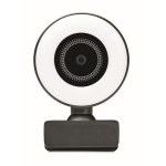 Webcam personnalisée avec microphone et anneau lumineux Telework couleur noir cinquième vue