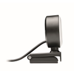 Webcam personnalisée avec microphone et anneau lumineux Telework couleur noir sixième vue