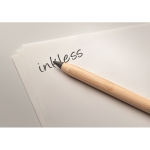 Crayon stylo ''infini'' en bambou avec gomme sans encre Bamboo Eraser couleur bois deuxième vue photographique