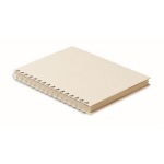 Carnet fait avec du papier d'herbe A5 avec pages lignées Grass Paper couleur beige deuxième vue