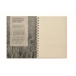Carnet fait avec du papier d'herbe A5 avec pages lignées Grass Paper couleur beige cinquième vue