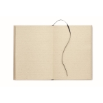 Carnets éco personnalisés en papier d'herbe A5 pages rayées GrassPaper couleur beige cinquième vue
