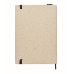 Carnets éco personnalisés en papier d'herbe A5 pages rayées GrassPaper couleur beige huitième vue