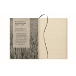 Carnets éco personnalisés en papier d'herbe A5 pages rayées GrassPaper couleur beige neuvième vue