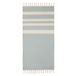 Serviette de plage personnalisée avec tissu recyclé 140 g/m2 Pareo Sea couleur bleu