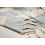 Serviette de plage personnalisée avec tissu recyclé 140 g/m2 Pareo Sea couleur bleu troisième vue photographique