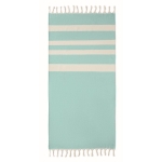 Serviette de plage personnalisée avec tissu recyclé 140 g/m2 Pareo Sea couleur turquoise
