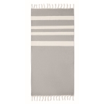 Serviette de plage personnalisée avec tissu recyclé 140 g/m2 Pareo Sea couleur gris foncé