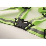 Gilet réfléchissant réglable avec bandes argentées Allvisible couleur vert fluorescent troisième vue photographique