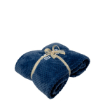 Couverture en polyester à offrir à des clients 240 g/m² Pineapple couleur bleu marine avec zone d'impression